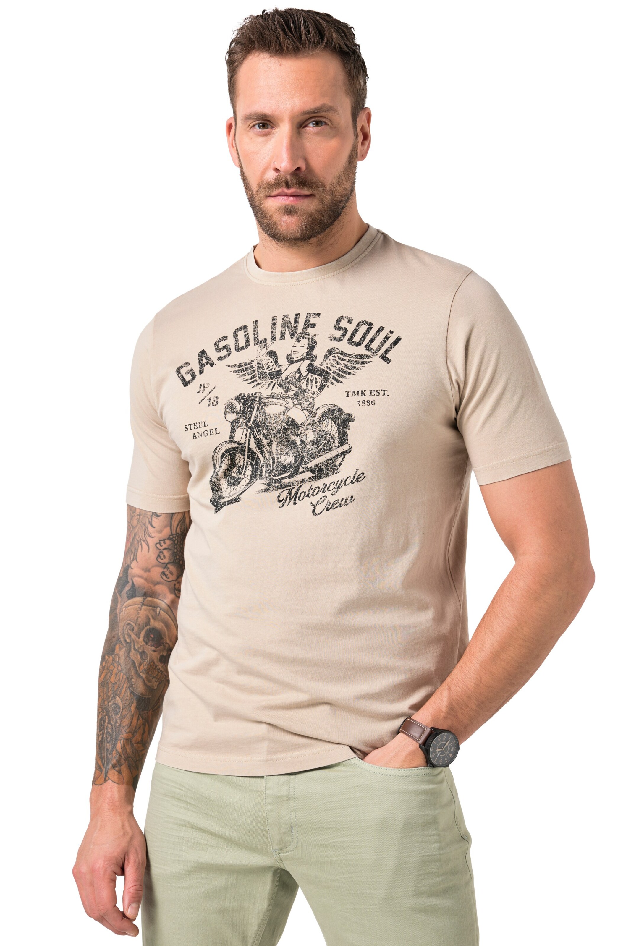 JP1880 Shirt in Beige: voorkant