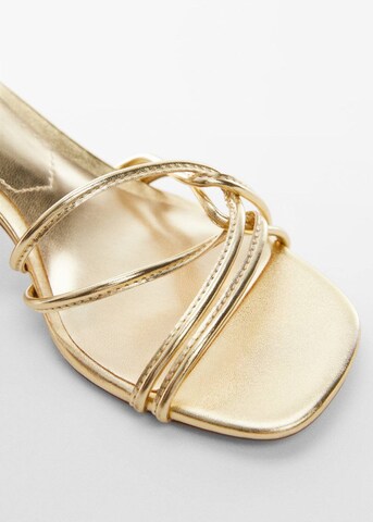 MANGO Strap Sandals 'Luan' in Gold