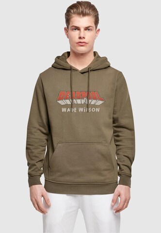 ABSOLUTE CULT Sweatshirt 'Deadpool - Aka Wade Wilson' in Grün: Vorderseite