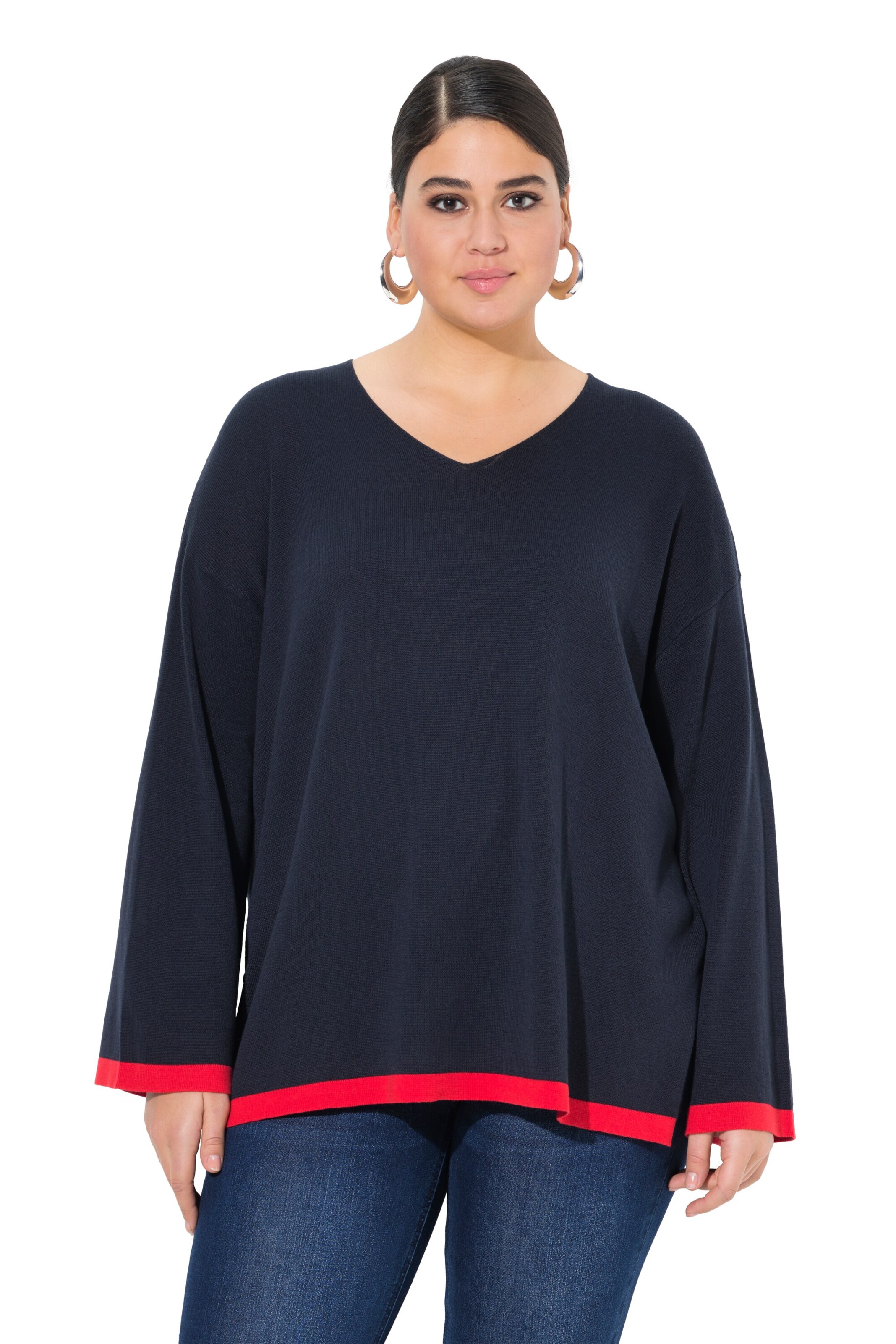 Ulla Popken Pullover in Blau: Vorderseite