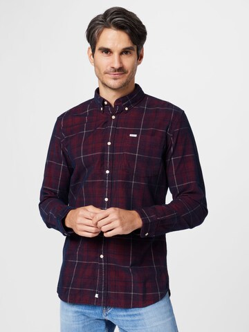Pepe Jeans Regular fit Button Up Shirt 'Freshfield' in Red: front