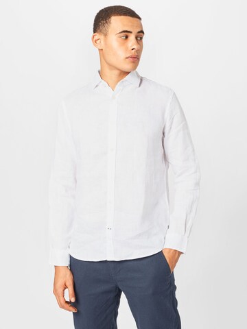 TOM TAILOR Slim fit Button Up Shirt in White: front