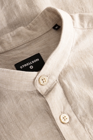 STRELLSON Regular fit Button Up Shirt 'Conell' in Beige