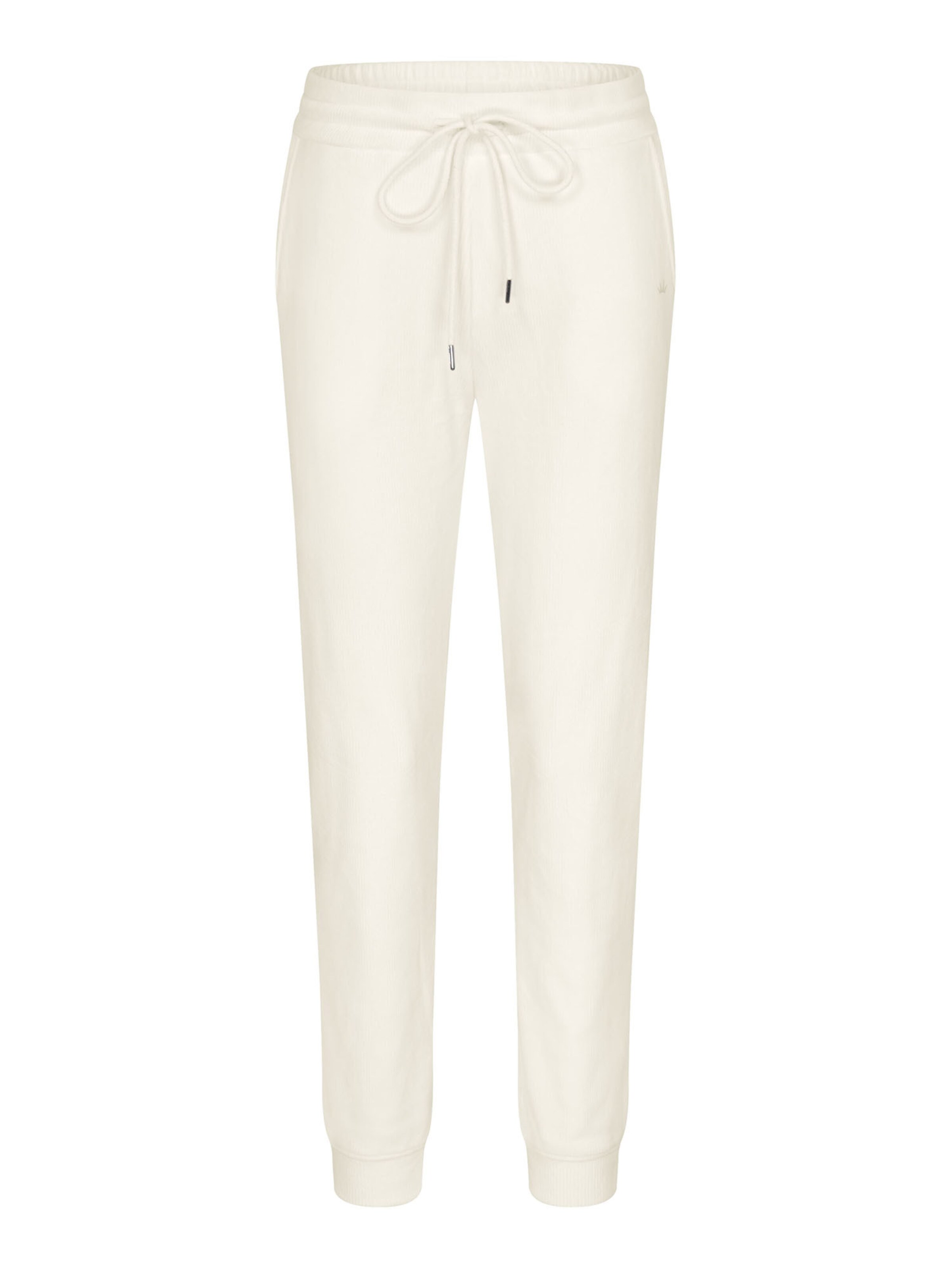 TRIUMPH Sportbroek ' Red Label Velour Rib ' in Wit: voorkant