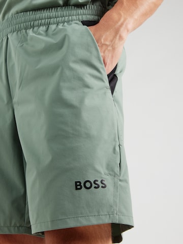 BOSS regular Παντελόνι φόρμας 'S_T-Match' σε πράσινο