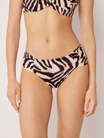 CALZEDONIA Bikini Bottoms 'Savannah Zebra' in Black