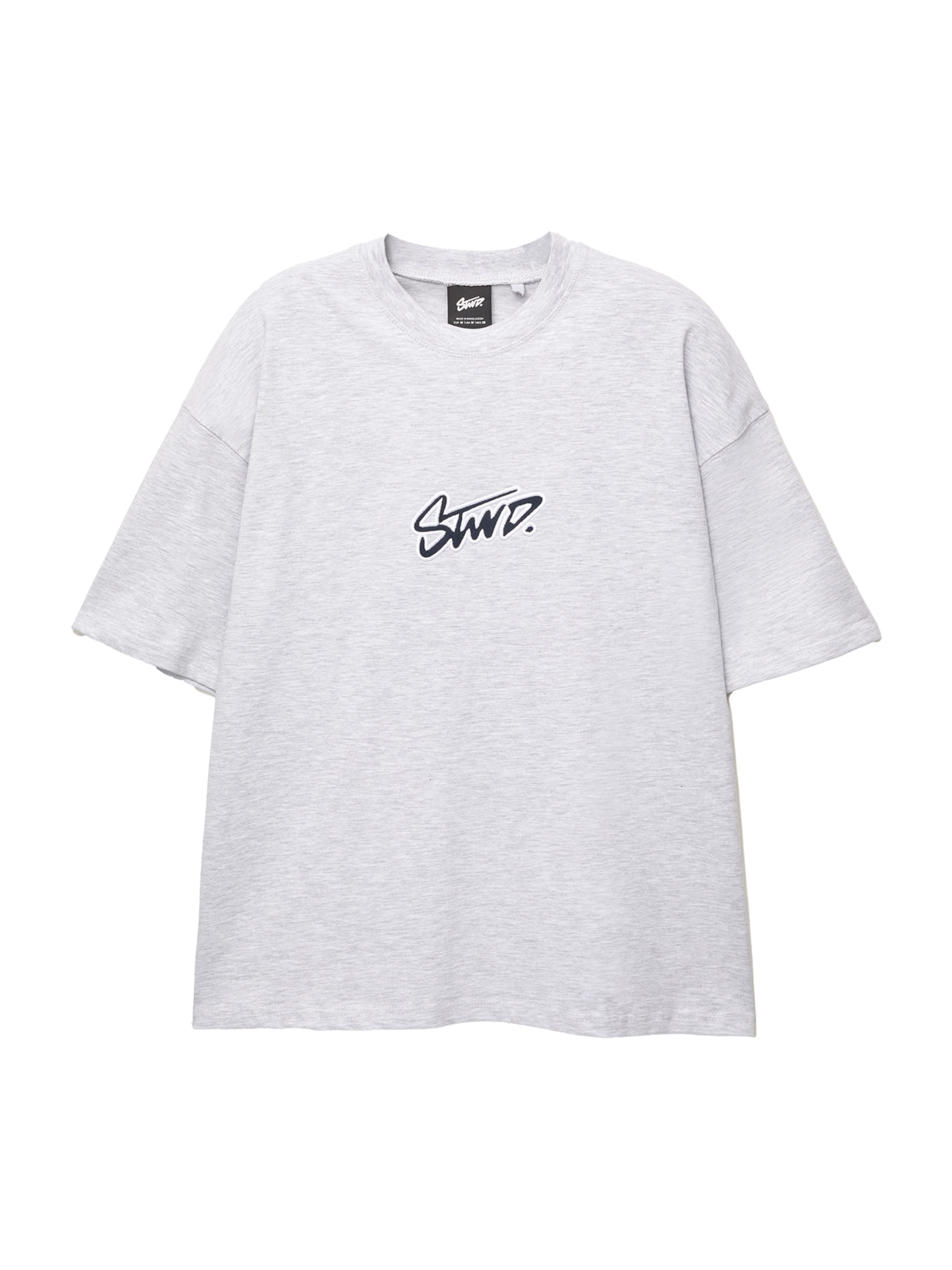 Pull&Bear Bluser & t-shirts 'STWD' i grå: forside