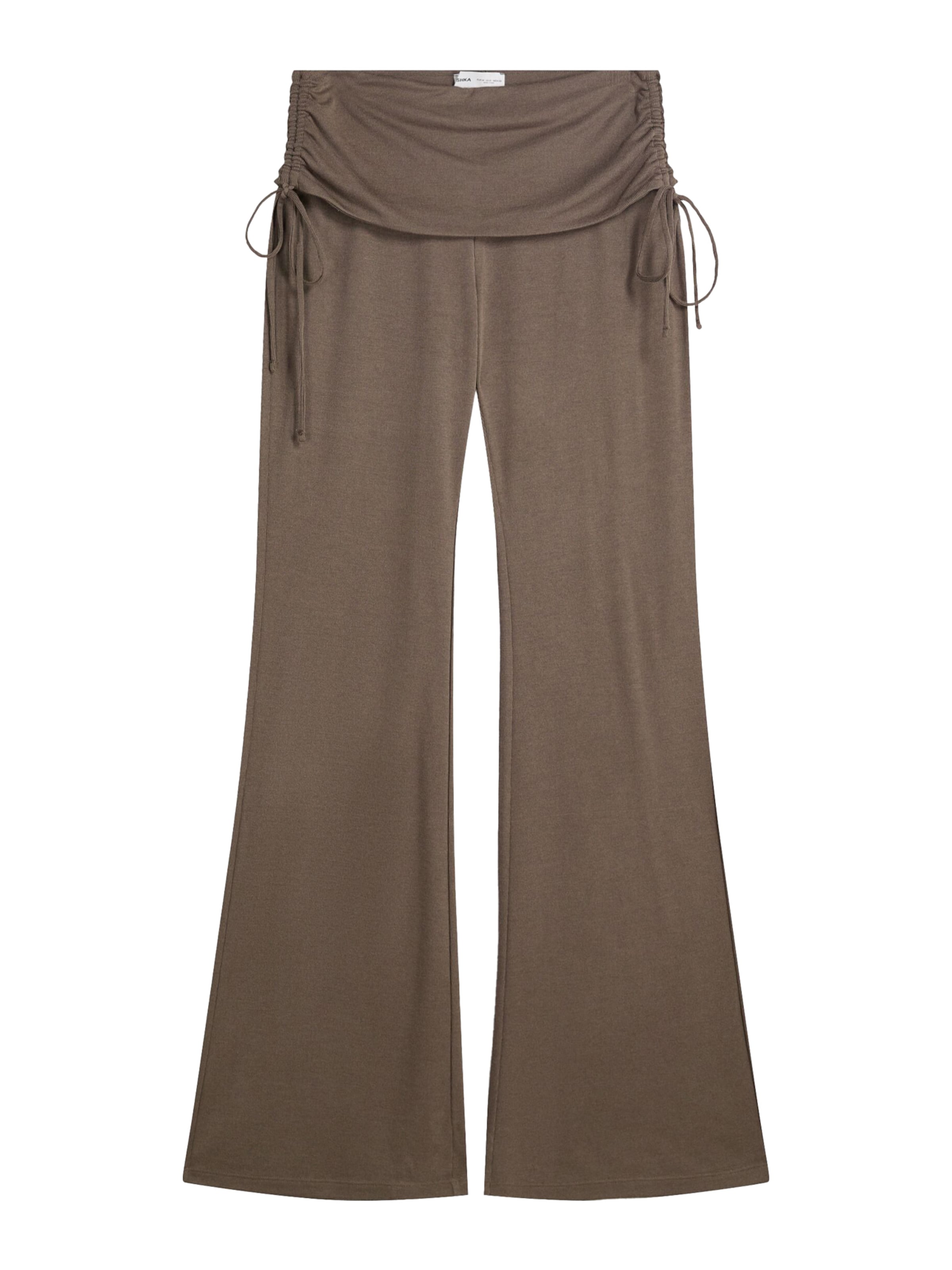 Wide leg Pantaloni di Bershka in marrone: frontale