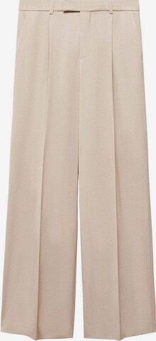 MANGO Pleated Pants 'Maura' in Beige: front