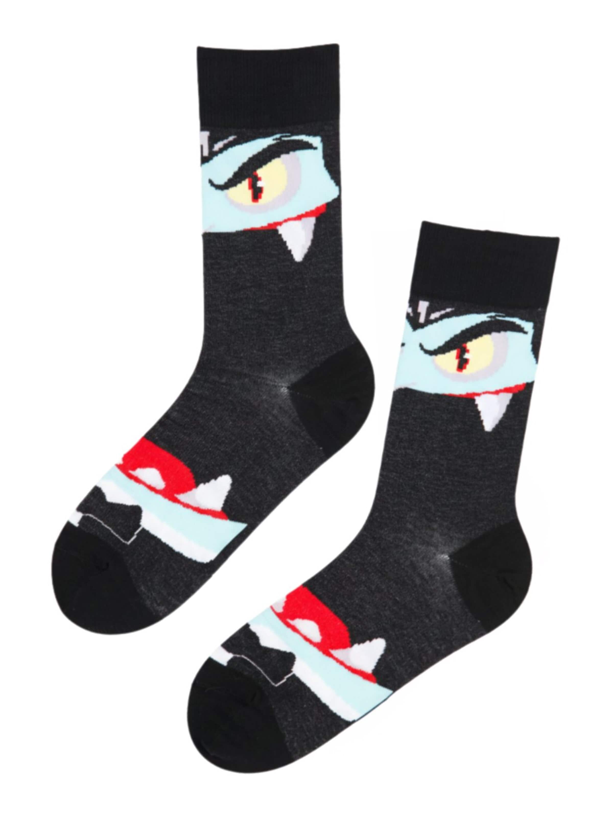 Sokisahtel Sokker 'DRACO Halloween socks with vampires' i blandingsfarvet: forside