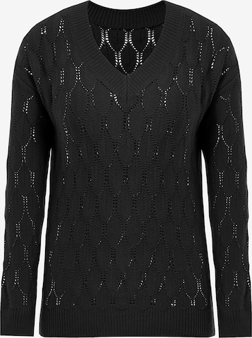 Imily Bela Pulover | črna barva: sprednja stran