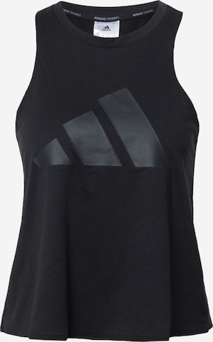 ADIDAS PERFORMANCE Sports Top 'Train Icons 3 Bar Logo' in Black: front