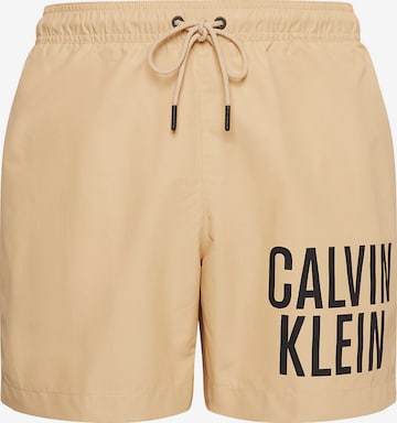 Calvin Klein Swimwear - Bermudas en marrón: frente