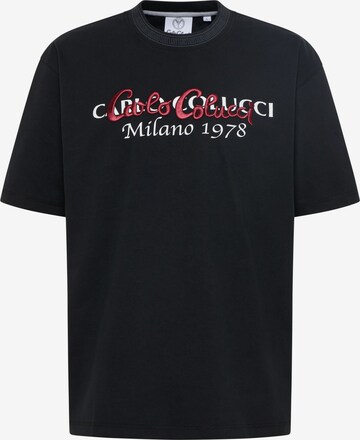 T-Shirt Carlo Colucci en noir : devant