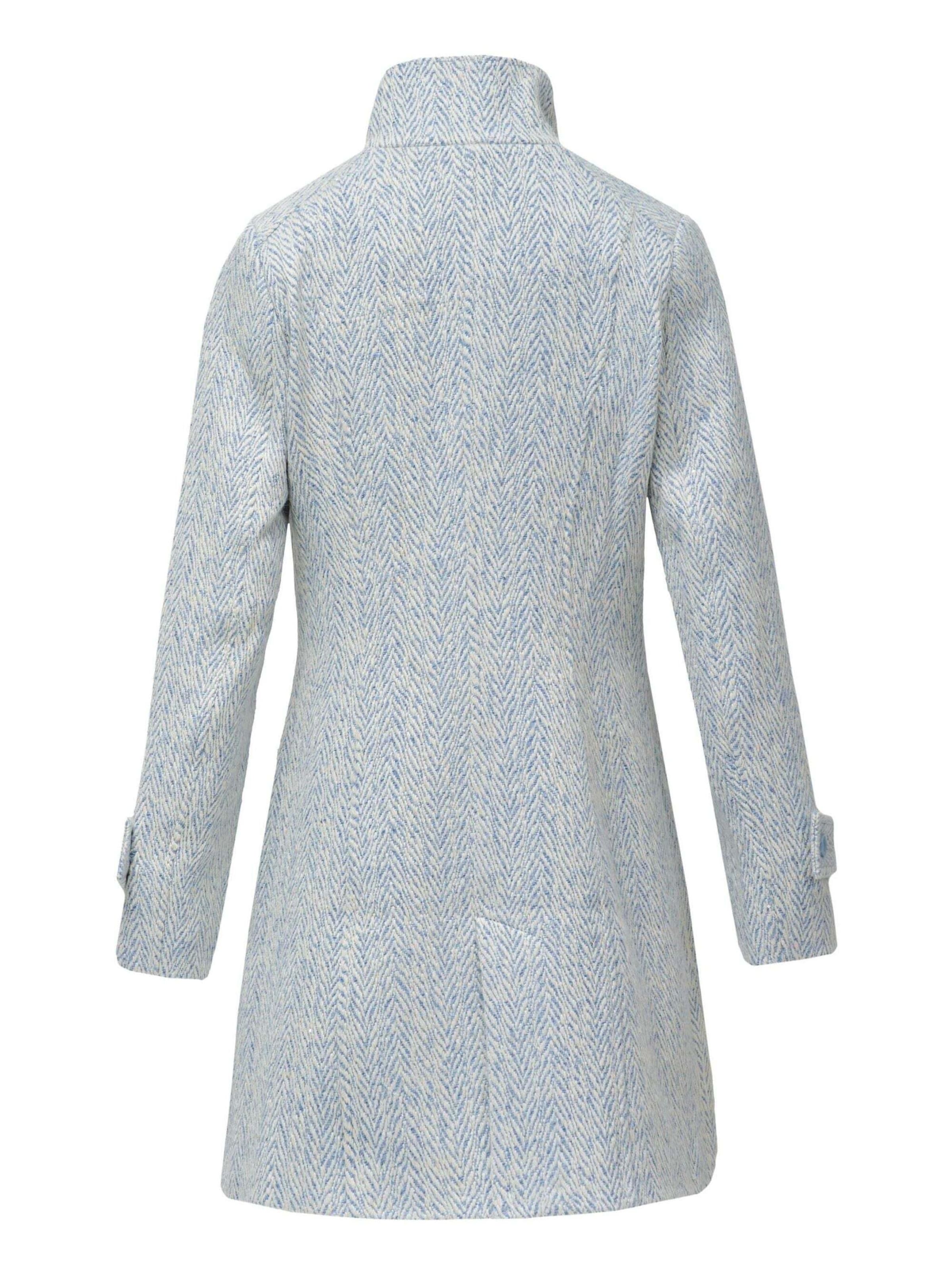 Salsa Jeans Winter Jacket 'Grace Long Woolen Coat' in Blue