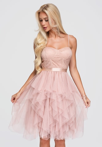 Ombre Cocktailjurk ' LA-OM-DLR398' in Roze: voorkant