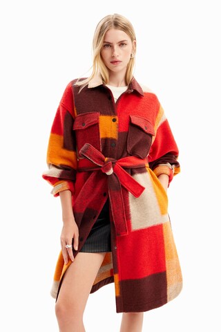 Desigual Between-seasons coat in Red: front