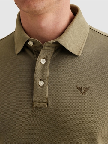 PME Legend - Camiseta 'Polo shirt with garment-dye wash in piqué' en verde