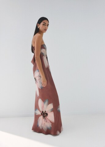 MANGO Beach Dress 'Bloom-a' in Brown