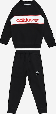 ADIDAS ORIGINALS Sweatsuit in Black: front