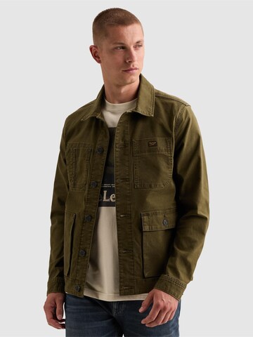 PME Legend Overgangsjakke 'Worker jacket with multiple pockets' i grøn: forside