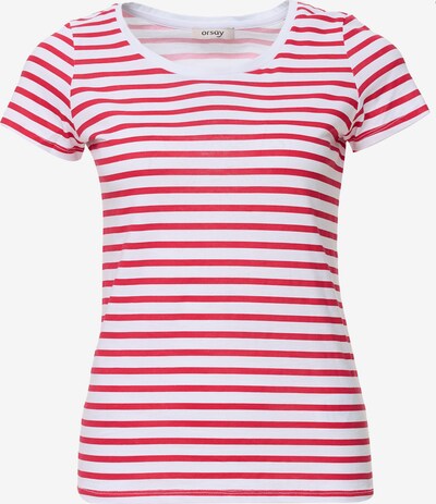 Tricou Orsay pe roz zmeură / alb, Vizualizare produs