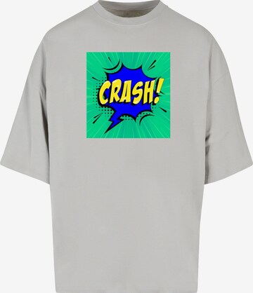Merchcode T-Shirt 'Crash Comic' in Grau: predná strana