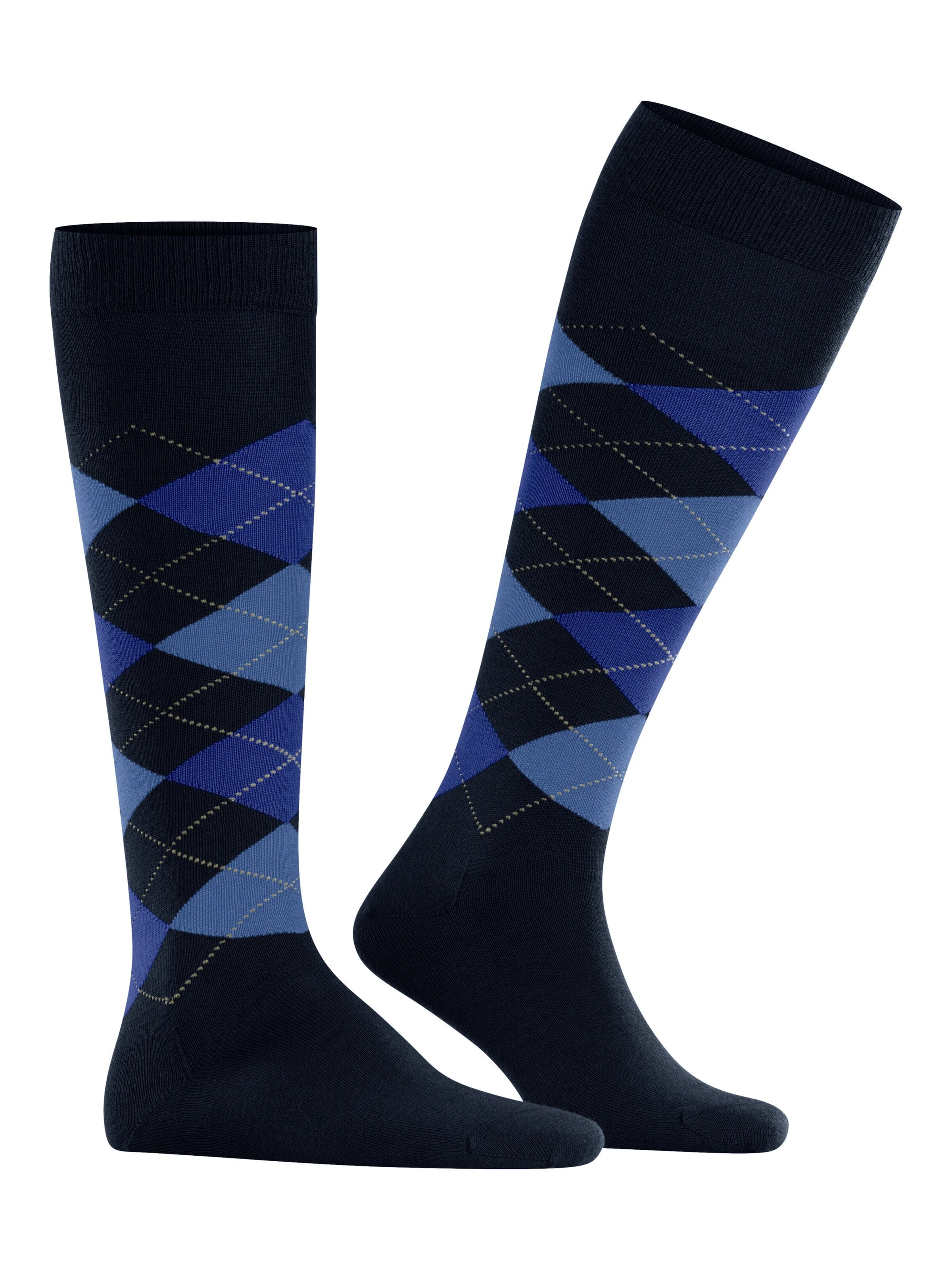 BURLINGTON Knee High Socks 'Edinburgh' in Blue
