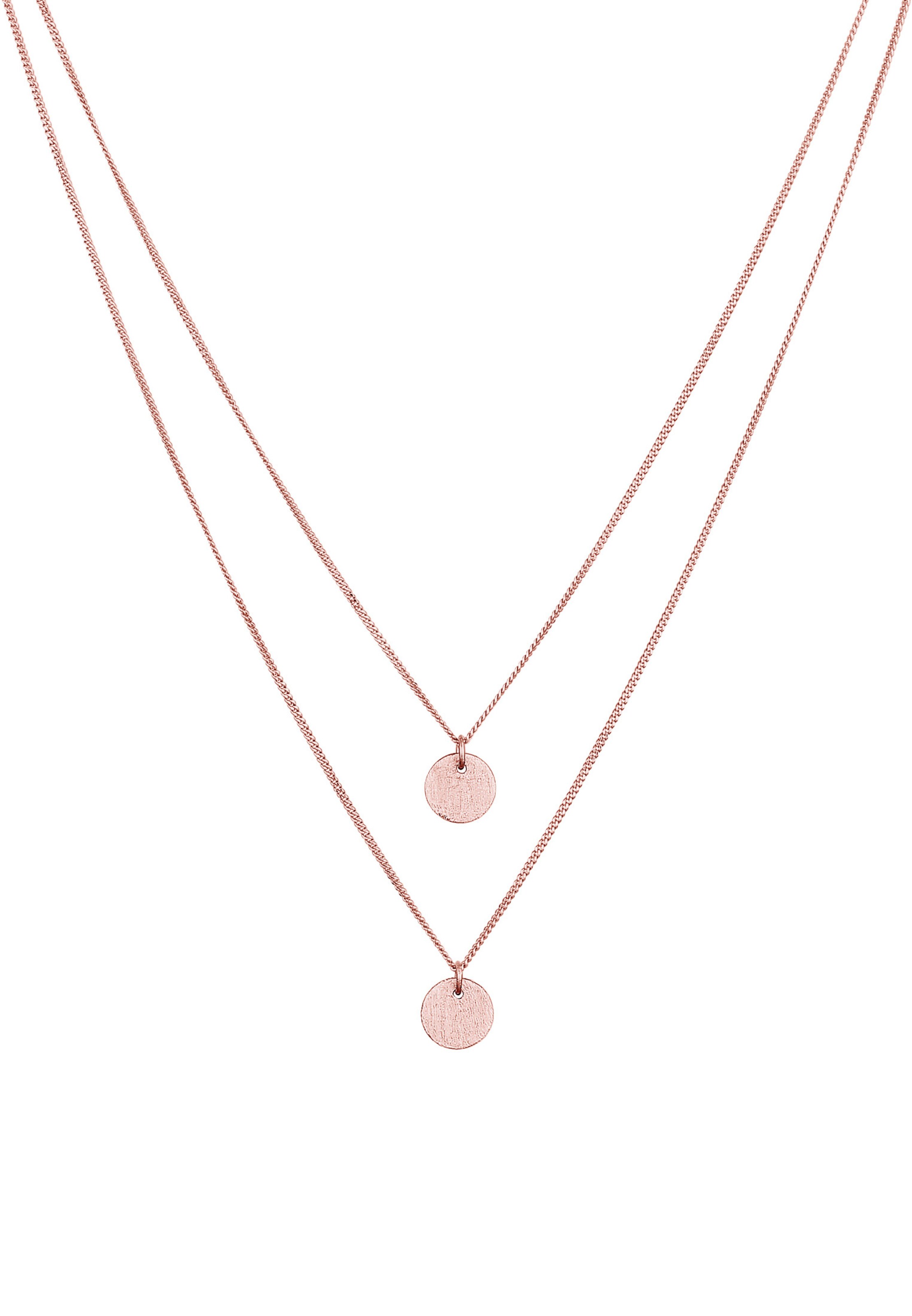 ELLI Kette 'Geo, Layer, Plättchen' in Gold