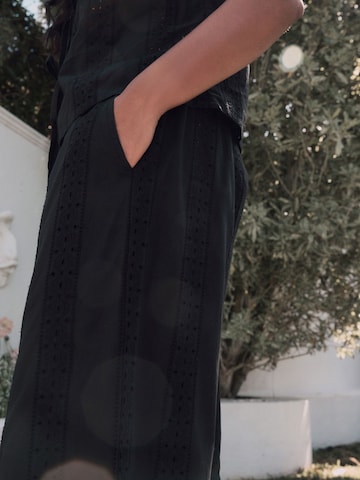 Wide Leg Pantalon LAURA ASHLEY en noir