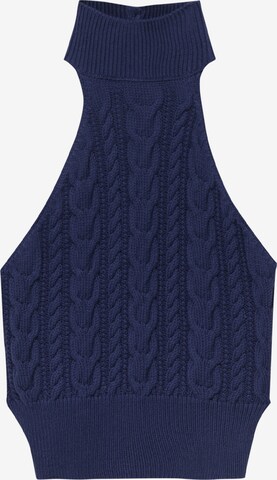 Pull&Bear Gebreide top in Blauw: voorkant