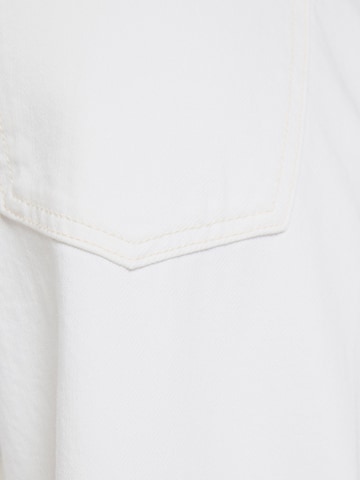 Bershka Široke hlačnice Kavbojke | bela barva