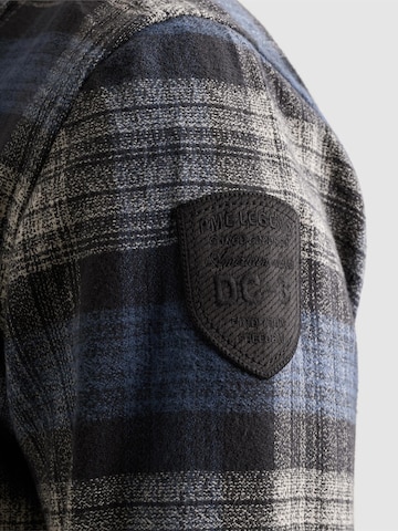 PME Legend - Ajuste regular Camisa 'Overshirt with check pattern and chest pockets' en lila