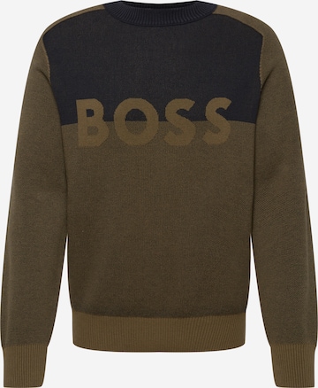 BOSS Orange Pullover 'Asave' in Grün: predná strana