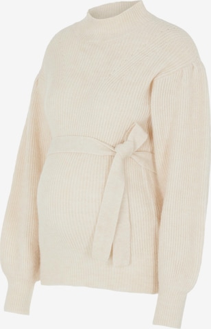 Pull-over 'Lilli' MAMALICIOUS en beige : devant