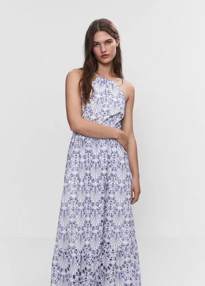 MANGO Kleid 'Roslinda' in blau / weiß, Produktansicht