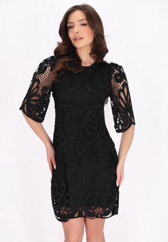 Abito da cocktail 'Fashion Look' di faina in nero: frontale