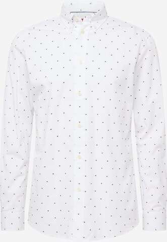 ESPRIT Slim fit Button Up Shirt in White: front