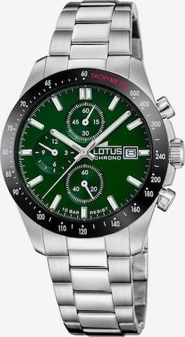 Montre à affichage analogique Lotus en vert : devant