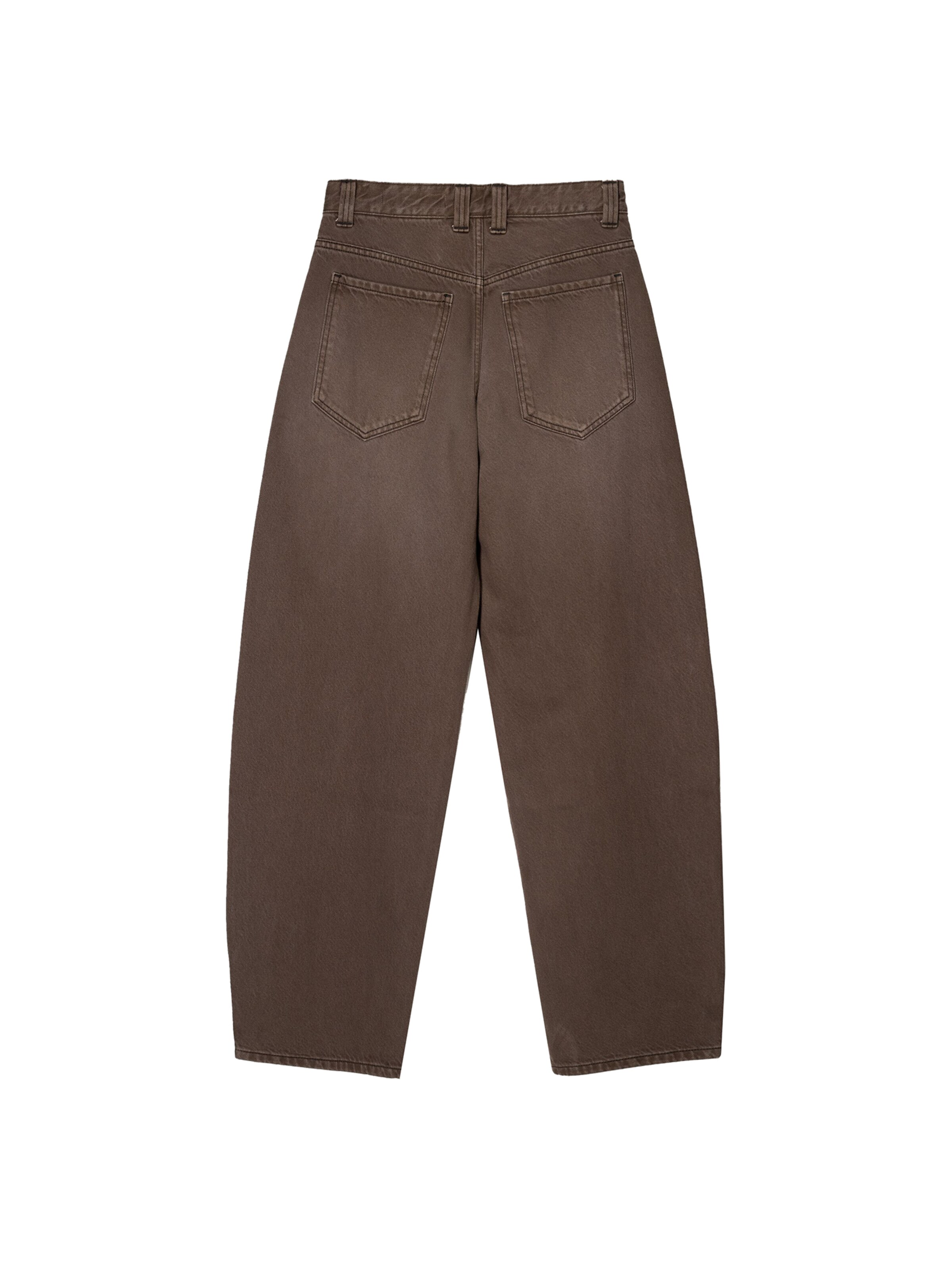 Bershka Baggy Дънки в кафяво