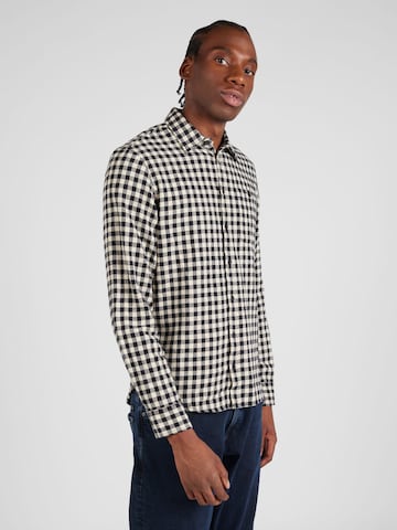 BLEND Regular fit Button Up Shirt in Black: front