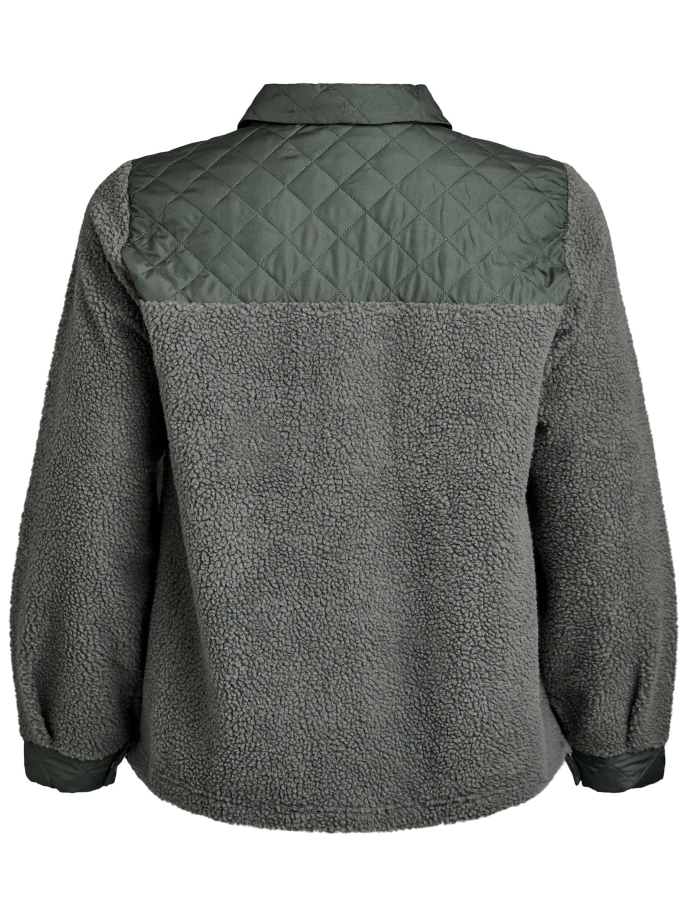Active by Zizzi Athletic fleece jacket 'AOPHELIA' in Green
