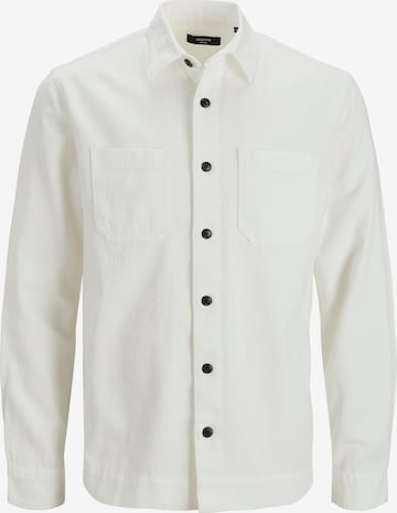 JACK & JONES جينز مضبوط قميص 'Logan' بلون أبيض: الأمام