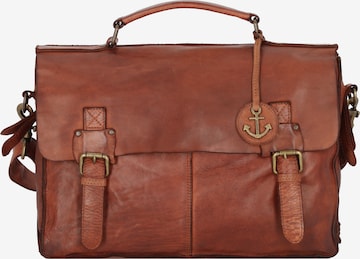 Harbour 2nd Document Bag in Brown: front