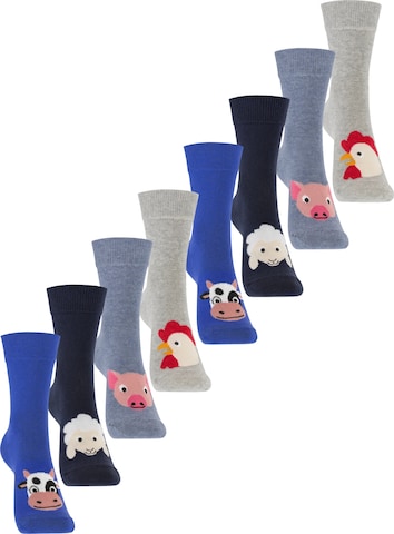 footstar Socks 'Funny Socks' in Blue: front