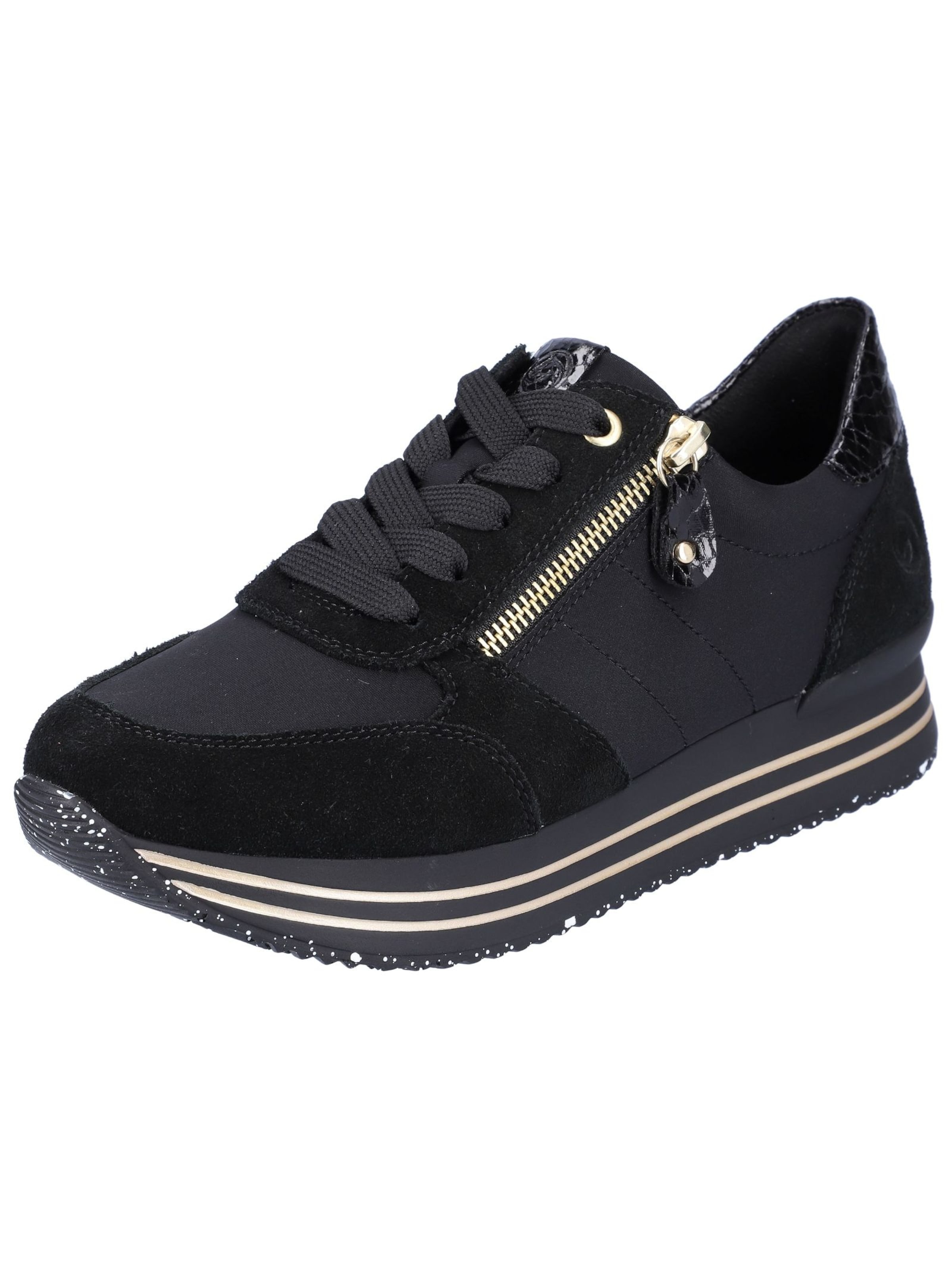 Baskets basses REMONTE en noir : devant