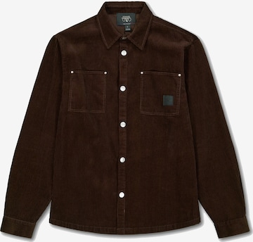 Le Temps Des Cerises Comfort fit Overhemd in Bruin: voorkant