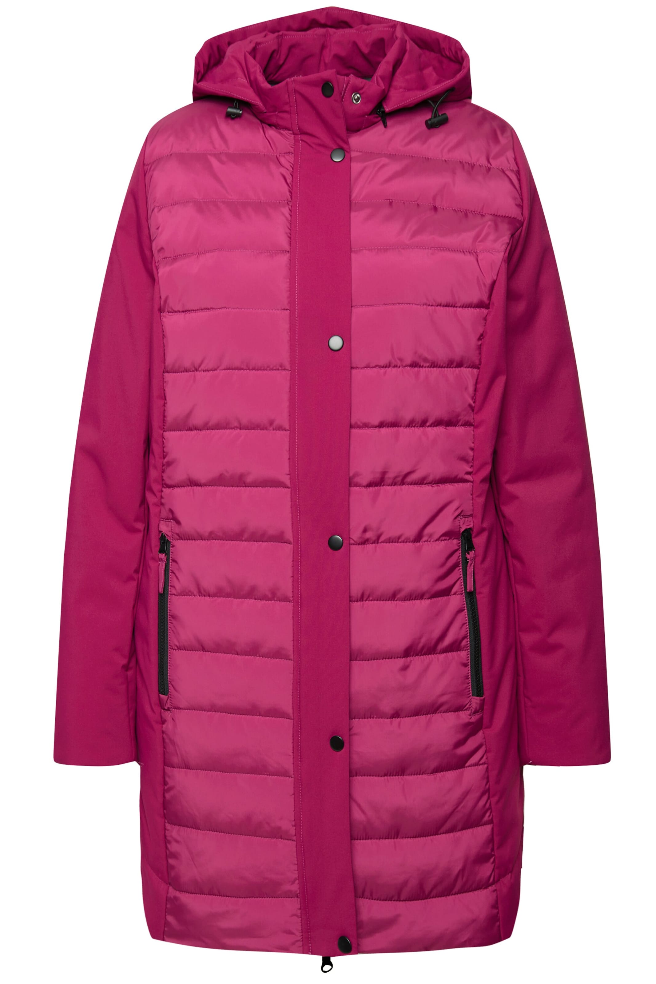 Ulla Popken Winterjacke in Pink: Vorderseite