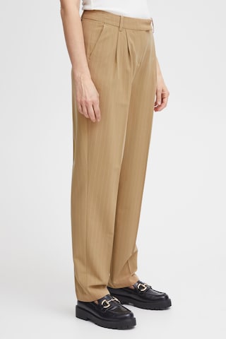 Fransa Regular Pleat-Front Pants 'Callie Pa 1' in Brown