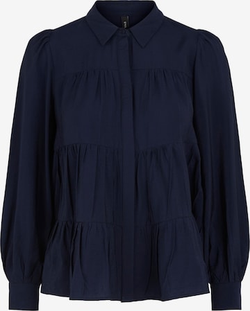 Camicia da donna 'Pala' di YAS in blu: frontale